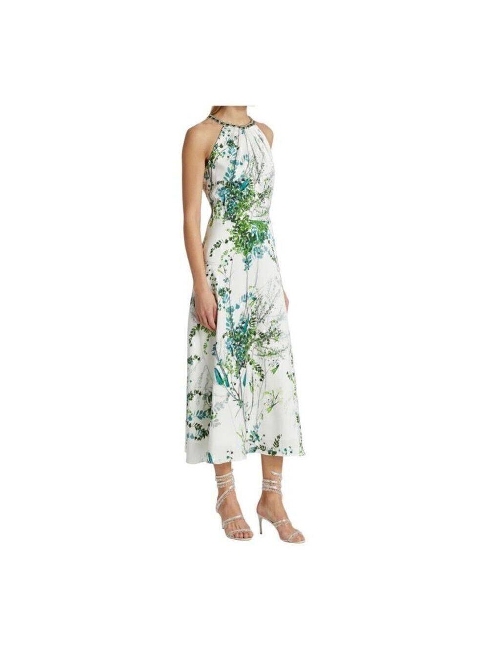 TERI JON by Rickie Freeman Embellished Halter Midi Dress Size 4 NWT - Picture 3 of 10